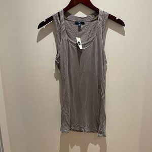 Bundle of Two Vintage Gap Sequin Racerback Tank Top XS (NWT Grey and Black)